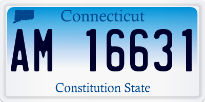CT license plate AM16631