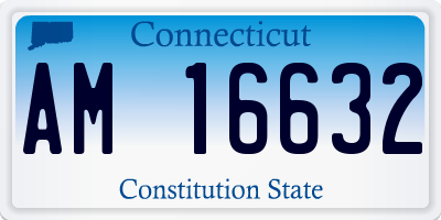CT license plate AM16632