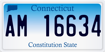 CT license plate AM16634