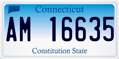 CT license plate AM16635