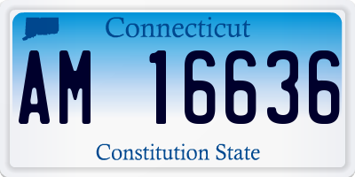 CT license plate AM16636
