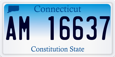 CT license plate AM16637