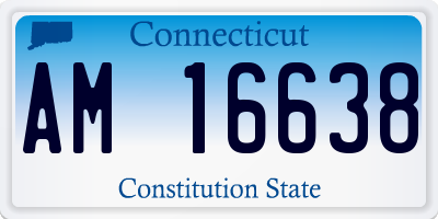 CT license plate AM16638
