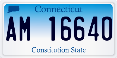CT license plate AM16640