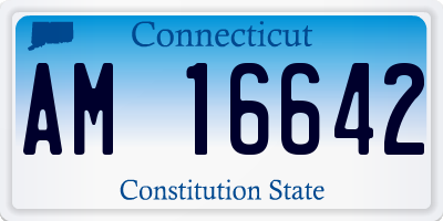 CT license plate AM16642