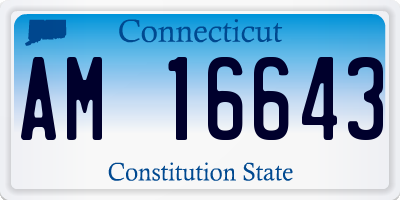 CT license plate AM16643