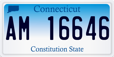 CT license plate AM16646
