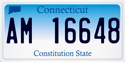 CT license plate AM16648