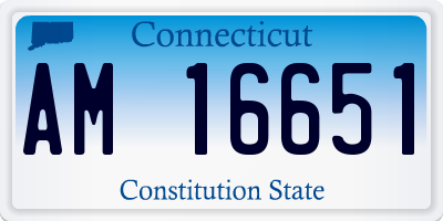 CT license plate AM16651