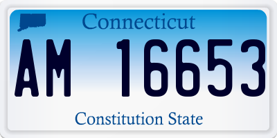 CT license plate AM16653