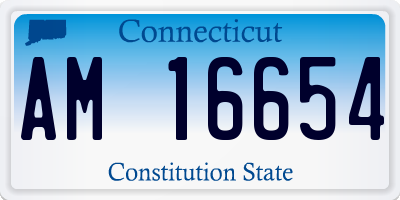 CT license plate AM16654