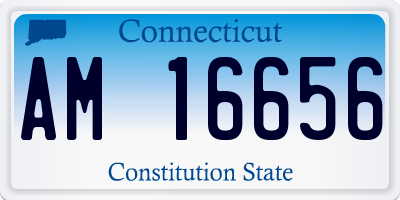 CT license plate AM16656