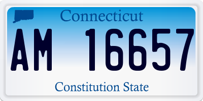 CT license plate AM16657
