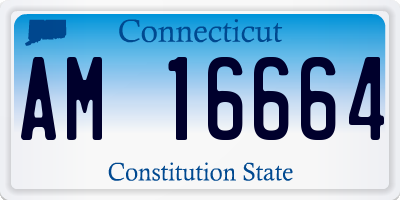 CT license plate AM16664