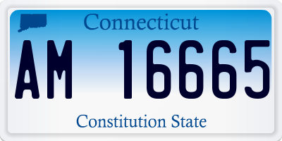 CT license plate AM16665