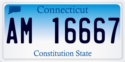 CT license plate AM16667