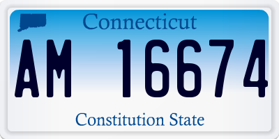 CT license plate AM16674