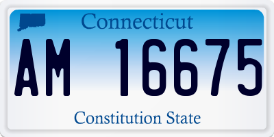 CT license plate AM16675