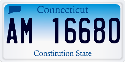 CT license plate AM16680