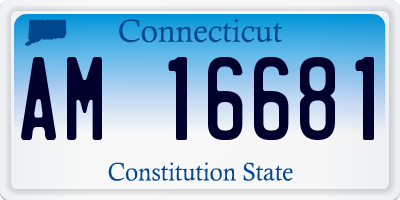 CT license plate AM16681