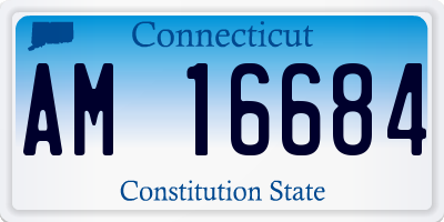 CT license plate AM16684
