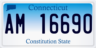 CT license plate AM16690