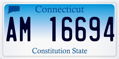 CT license plate AM16694