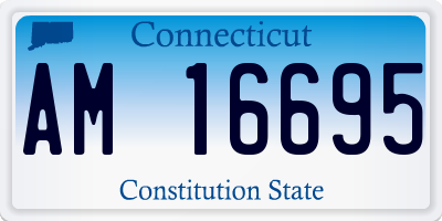 CT license plate AM16695