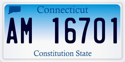CT license plate AM16701
