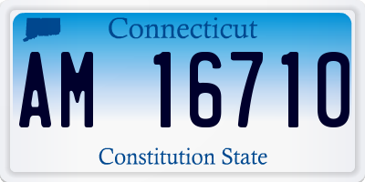 CT license plate AM16710