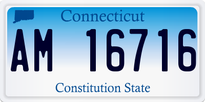 CT license plate AM16716