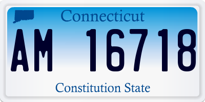 CT license plate AM16718