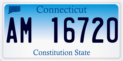 CT license plate AM16720
