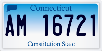 CT license plate AM16721