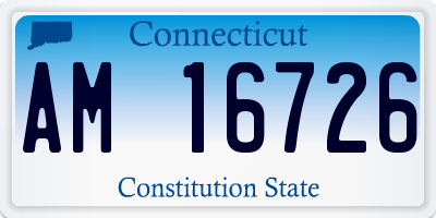 CT license plate AM16726