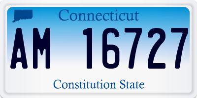 CT license plate AM16727