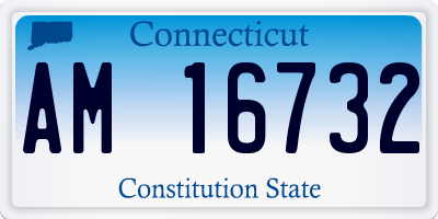 CT license plate AM16732