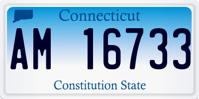 CT license plate AM16733