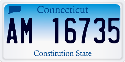 CT license plate AM16735