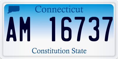 CT license plate AM16737