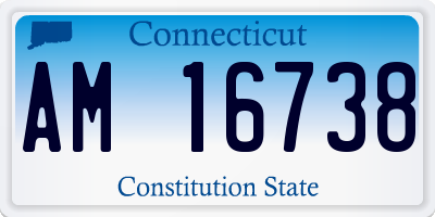 CT license plate AM16738