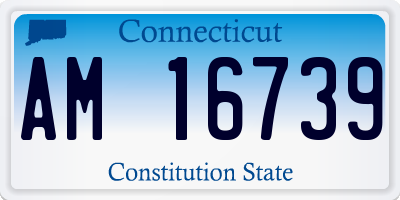 CT license plate AM16739