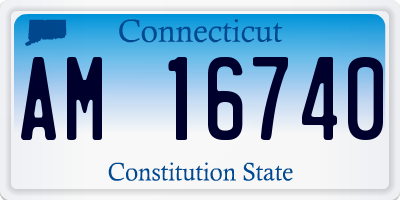 CT license plate AM16740