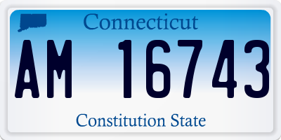 CT license plate AM16743