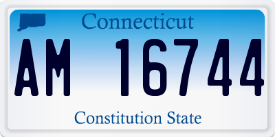 CT license plate AM16744