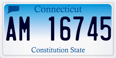 CT license plate AM16745