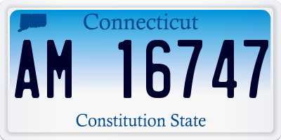 CT license plate AM16747