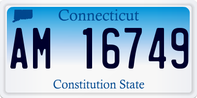 CT license plate AM16749
