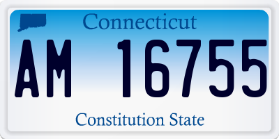 CT license plate AM16755