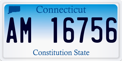 CT license plate AM16756